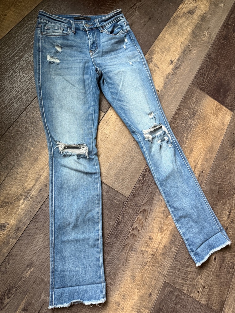 Flying Monkey Blue Denim Jeans with Orange Stitching